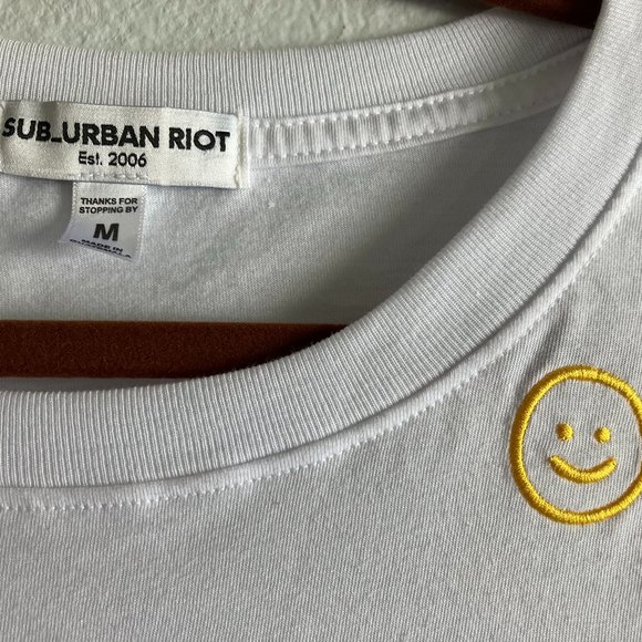 Sub_Urban Riot | Tops | Suburban Riot Smiley Face Tshirt White Med ...